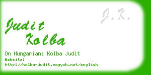 judit kolba business card